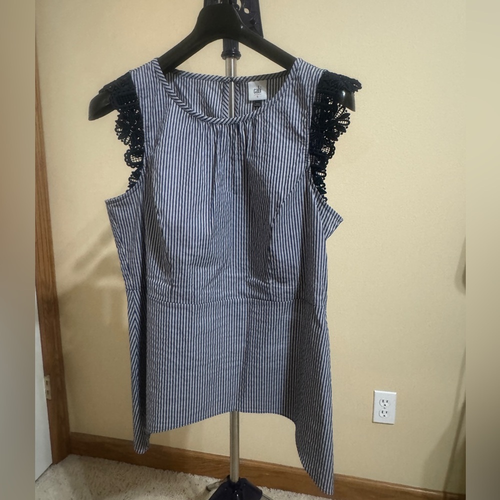 Cabi Lace Flutter Top
